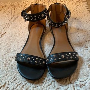 Black studded sandals